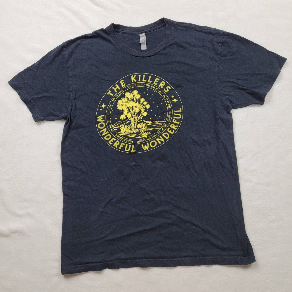 THE KILLERS Size M WONDERFUL WONDERFUL TOUR 2017-2018 WOMEN'S BLACK T-SHIRT
